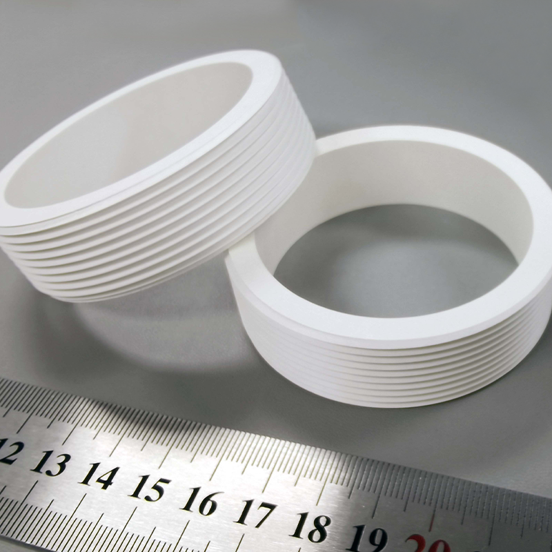 Hexagonal boron nitride ceramic thread sheath